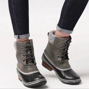 Sorel slimpack ii waterproof insulated duck rubber boots lace up women’s 8.5